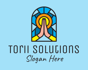 Church Pray Mosaic  logo design