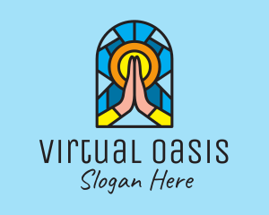 Church Pray Mosaic  logo design