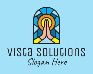 Church Pray Mosaic  logo design