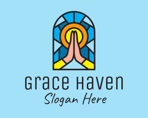 Church - Church Pray Mosaic logo design