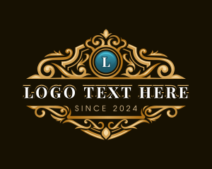 High End - Luxury Shield Crown logo design