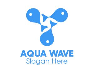 Aquamarine - Blue Fish Aquarium logo design