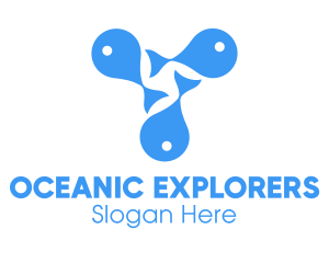 Marine Biology - Blue Fish Aquarium logo design