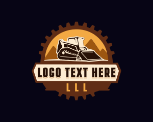 Skid Steer - Industrial Excavation Construction logo design