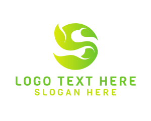 Nature - Green Vine Letter S logo design