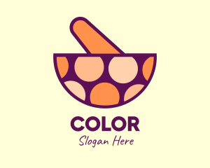 Drugstore - Fancy Dotted Mortar & Pestle logo design