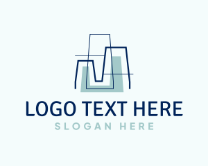 Commercial - Abstract Commercial Building Architecture logo design