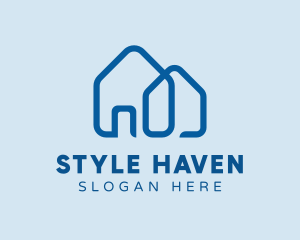 Hostel - Blue Home Property logo design