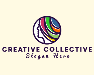 Creative Woman Hairdresser  logo design