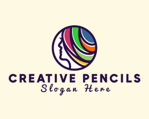 Creative Woman Hairdresser  logo design