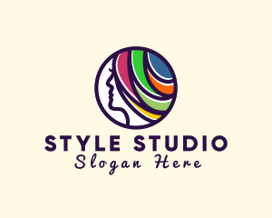 Creative Woman Hairdresser  logo design