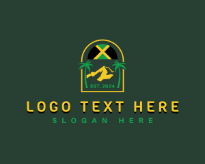 Symbolic - Jamaica Mountain Flag logo design