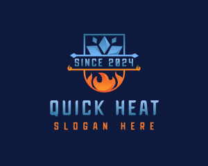 Cooling Heating Ventilation logo design