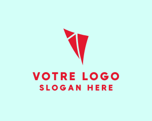 Shape - Red Triangle Kite logo design
