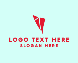 Geometric - Red Triangle Kite logo design