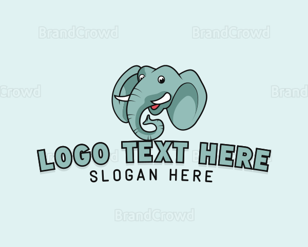 Cartoon Elephant Head Logo