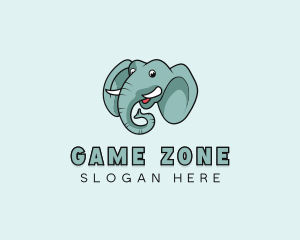 Cartoon Elephant Head logo design