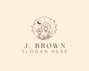 Shrooms - Mushroom Herbal Garden logo design