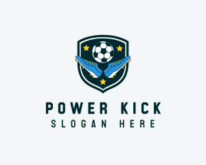Kick - Soccer Ball Shoes Sports logo design