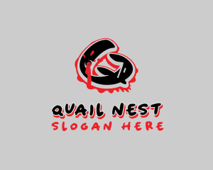 Splatter Graffiti Letter Q logo design