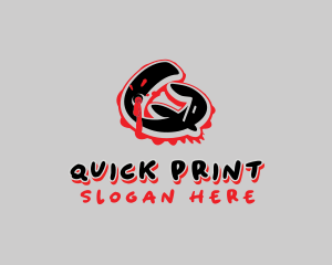 Splatter Graffiti Letter Q logo design