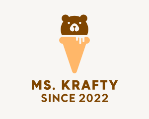 Cute - Cute Bear Ice Cream logo design