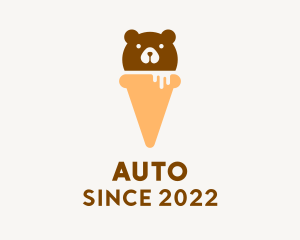 Cold - Cute Bear Ice Cream logo design