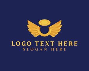 Cherubim - Angelic Holy Wings logo design