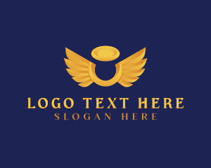 Retreat - Angelic Holy Wings logo design