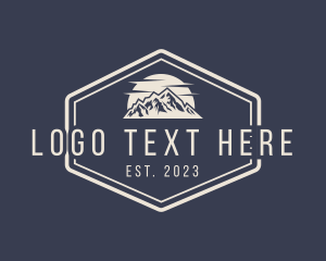 Mountaineer - Mountain Hiking Signage logo design