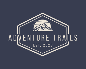 Mountain Hiking Signage logo design