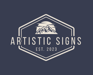 Signage - Mountain Hiking Signage logo design