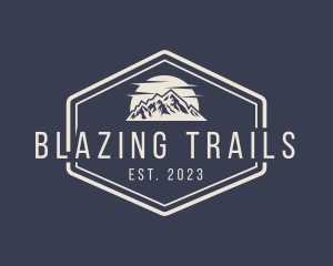 Mountain Hiking Signage logo design