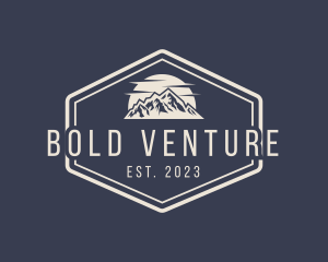 Venture - Mountain Hiking Signage logo design