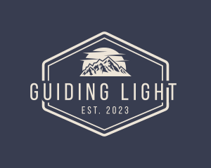 Mountain Hiking Signage logo design