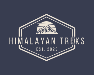 Mountain Hiking Signage logo design