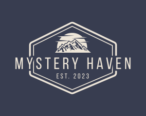 Mountain Hiking Signage logo design