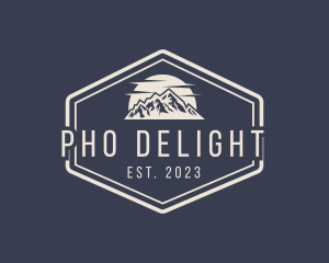 Mountain Hiking Signage logo design