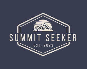 Mountaineer - Mountain Hiking Signage logo design