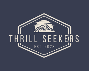 Mountain Hiking Signage logo design