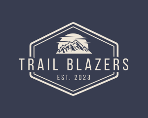 Mountain Hiking Signage logo design