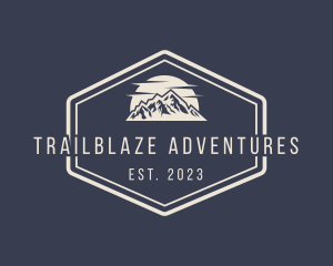 Hiking - Mountain Hiking Signage logo design