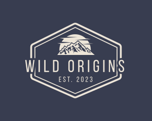 Mountain Hiking Signage logo design