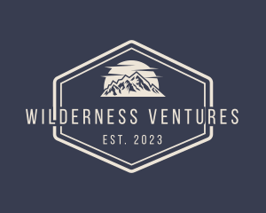 Mountain Hiking Signage logo design