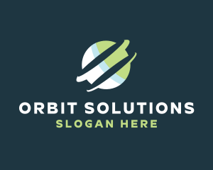 Globe Sphere Orbit Ecommerce logo design