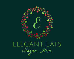 Holiday Christmas Wreath logo design