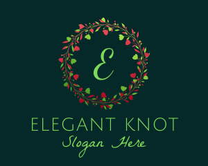 Holiday Christmas Wreath logo design