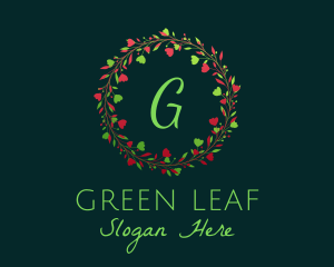 Holiday Christmas Wreath logo design