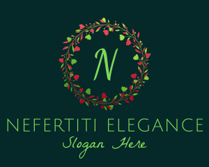 Holiday Christmas Wreath logo design