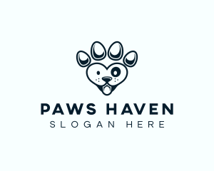 Pet Paw Dog logo design